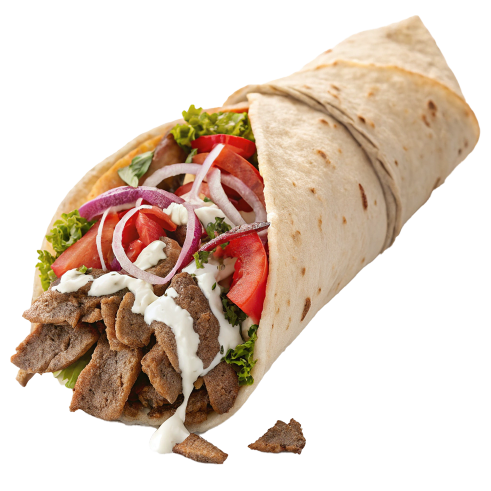 Realistic taco food isolated png