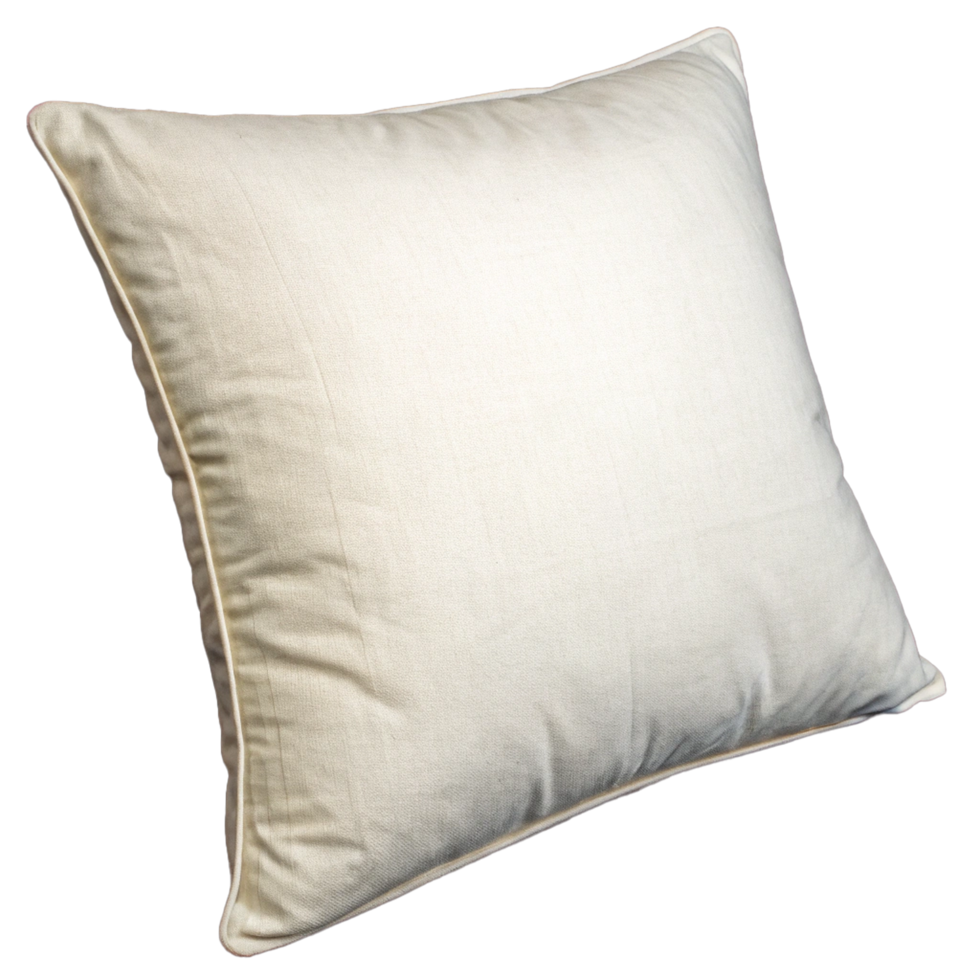 Plain white square pillow cushion isolated png