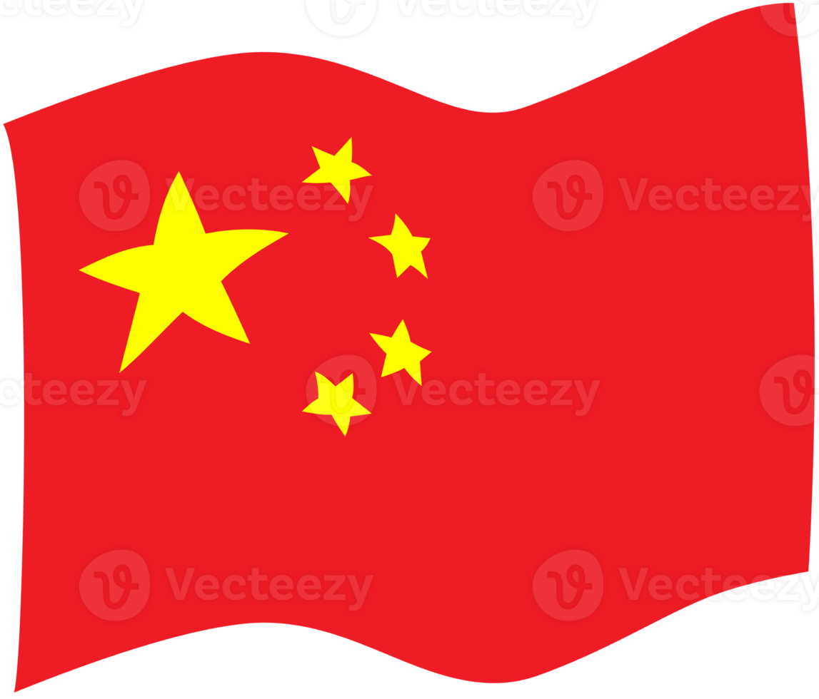 China flag waving high png