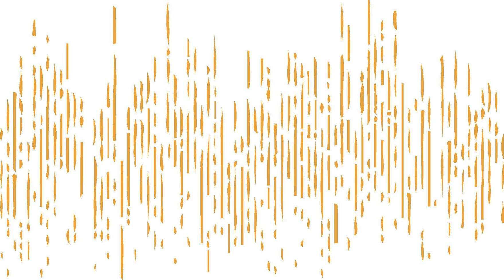 Gold Abstract Dripping Lines on White Background. vector
