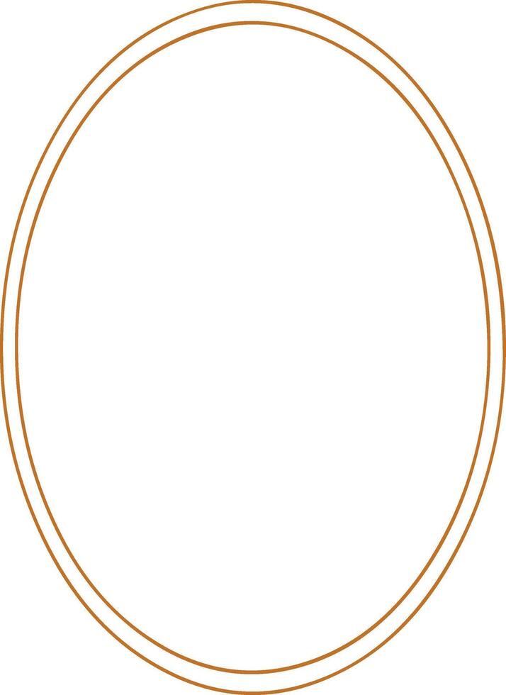 Minimalist Double Line Gold Circle Frame for Elegant Designs. vector