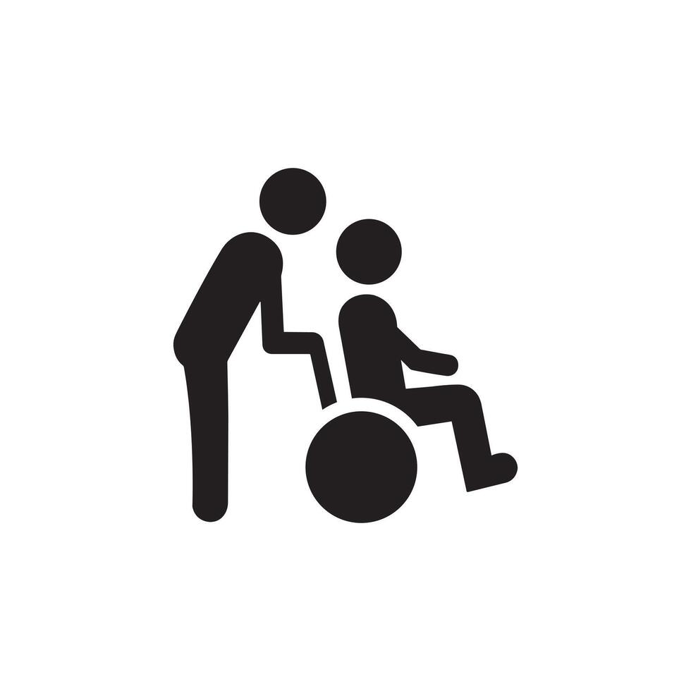 helping the handicapped- assistance symbol vector