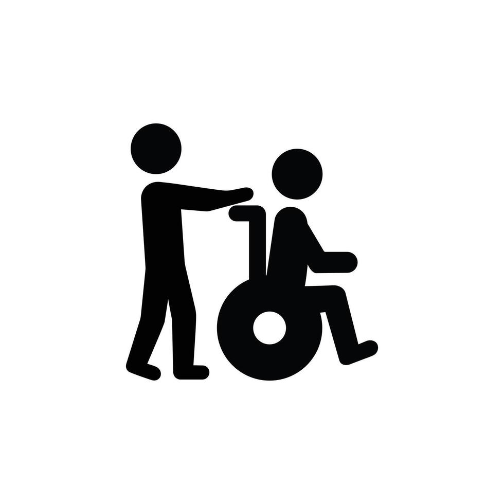 nursing and disability assistance symbol vector