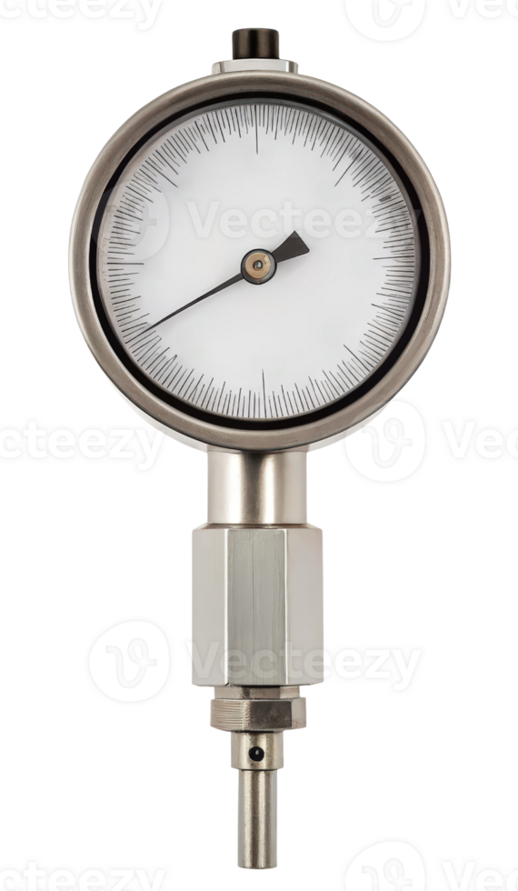 Precision gauge for measuring pressure on a transparent background png