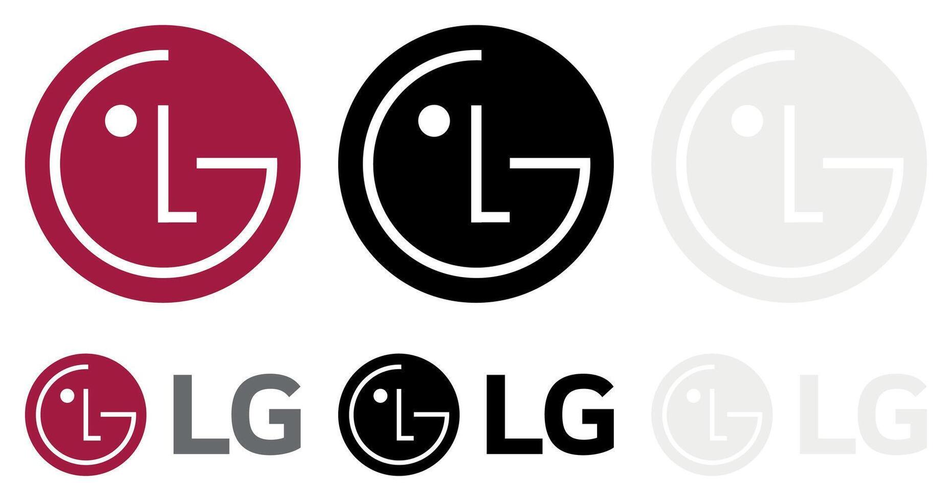 LG Mobile Company Brand Official Logo Bundle Set Icon and Symbol High Quality Digital Download vector