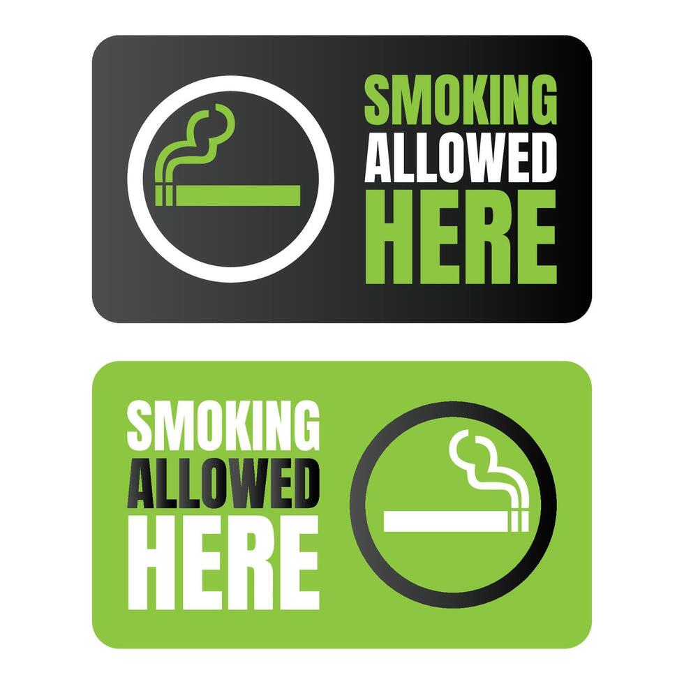 Designated smoking area banner, Smoking area icon symbol with smoking icon, Designated smoking area icon vector