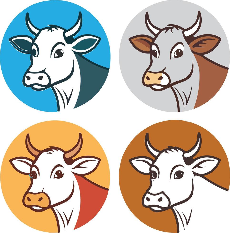 Detailed Cow Illustrations for Prints and Web vector