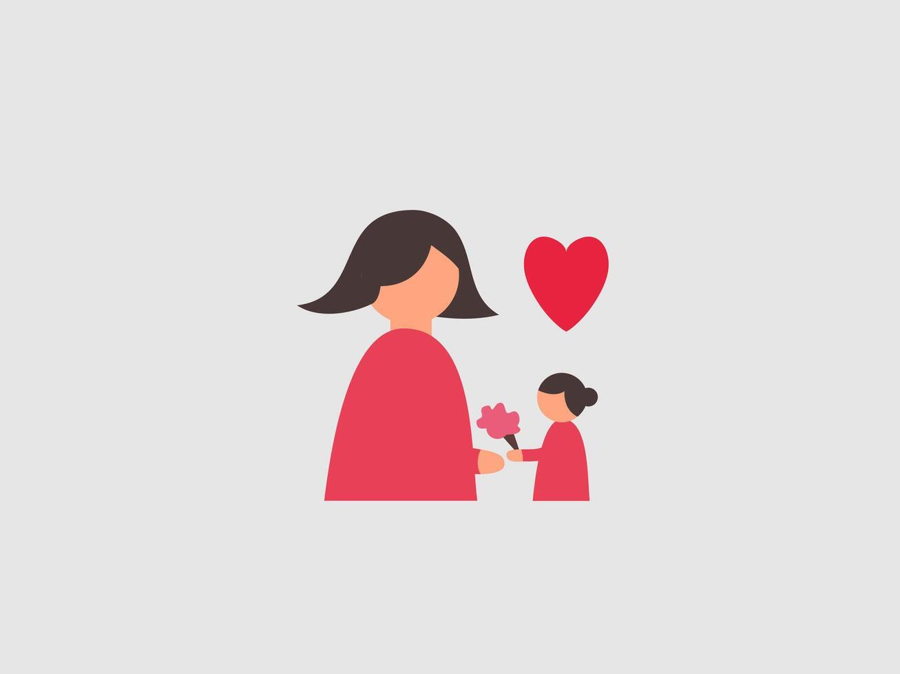 a illustration depicting a mother child scene with a focus on love and gifting vector