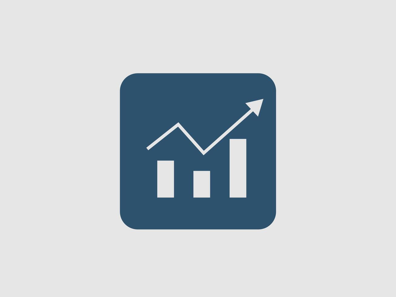 graphic depicts a stylized growth chart vector