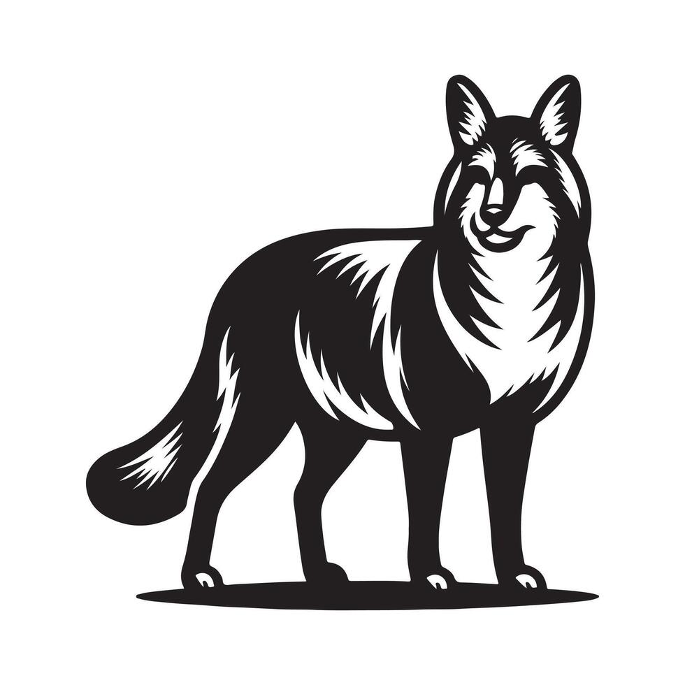 Unique Patagonian Mara Black Silhouette for Marketing vector