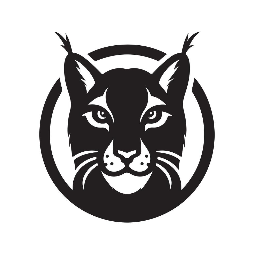 Lynxes Silhouette in Bold Black Design vector