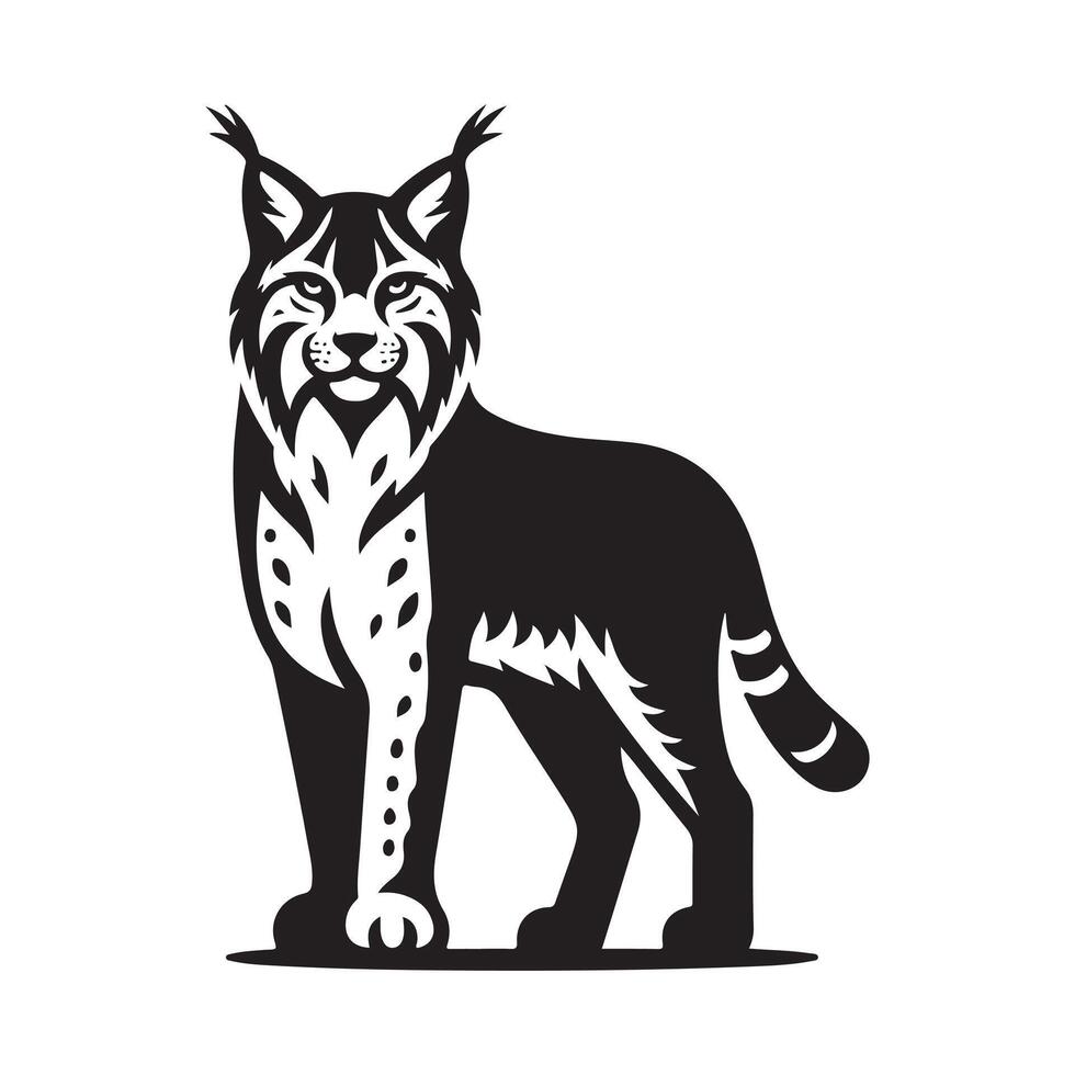 Lynxes Silhouette Black for Business Cards vector