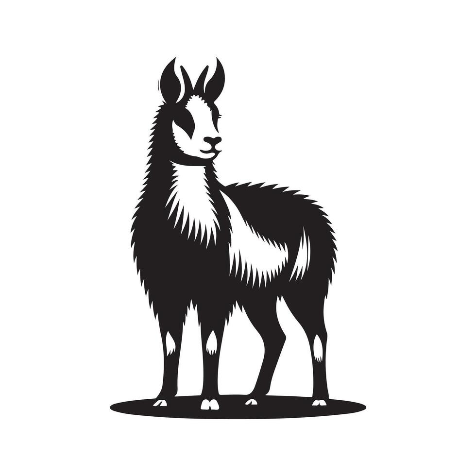 Patagonian Mara Silhouette in Bold Black Design vector