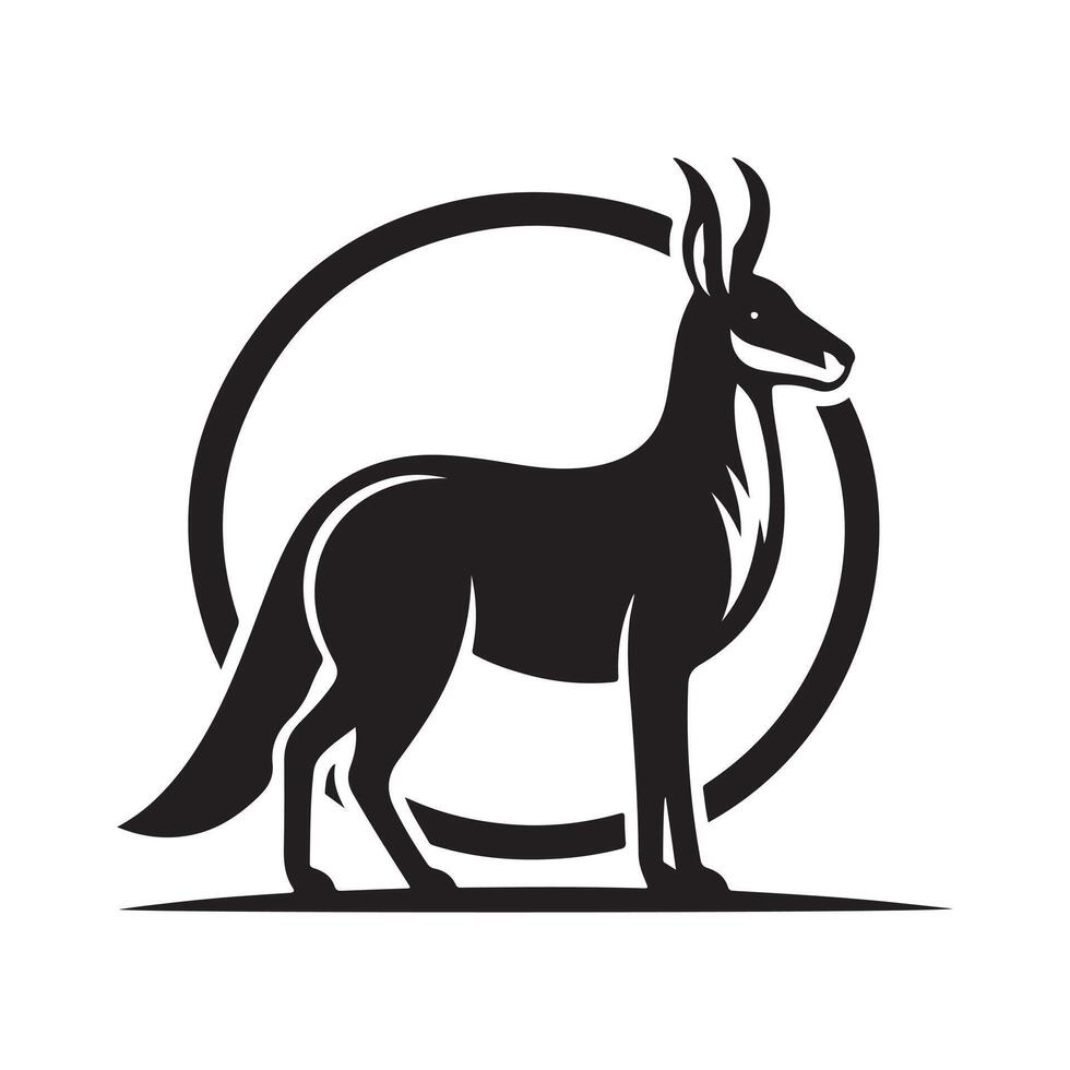 Patagonian Mara Black Silhouette for Digital Art vector
