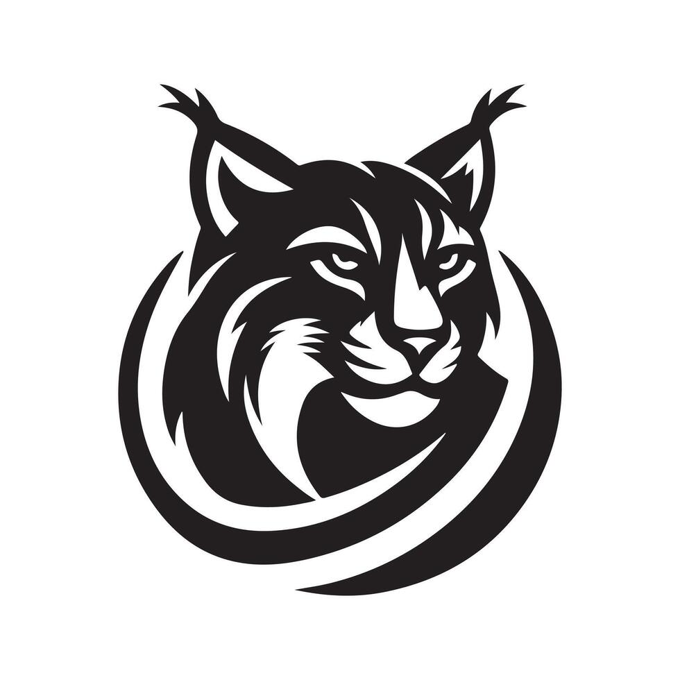 Black Silhouette Lynxes for Social Media vector