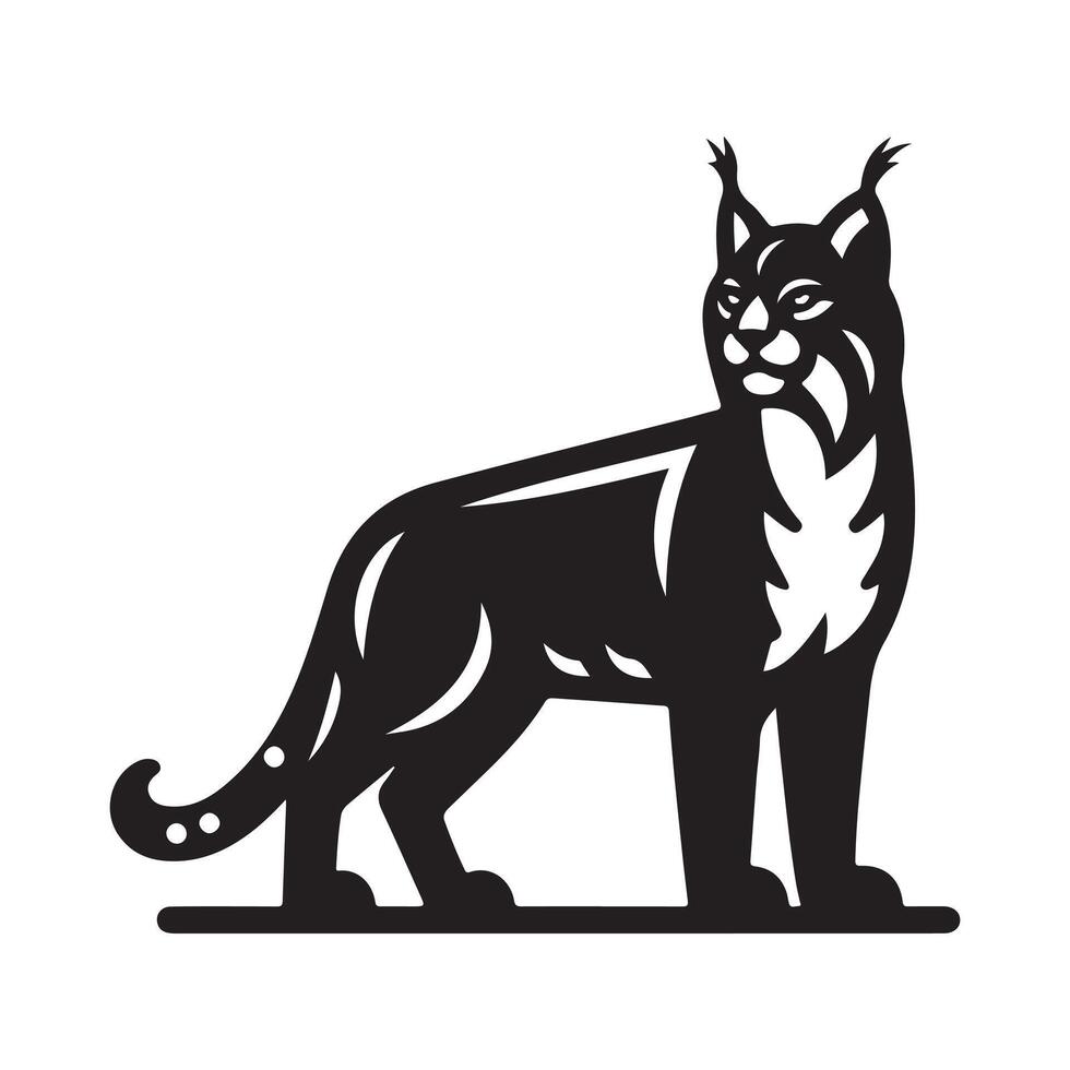 Lynxes Silhouette Black for Visual Design vector