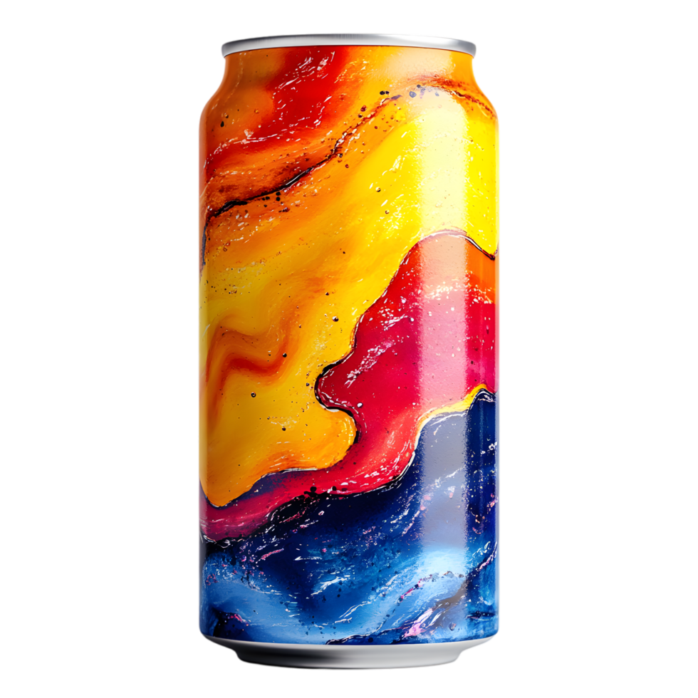 Colorful Abstract Art Aluminum Can Design png