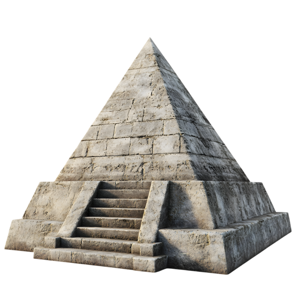 Ancient Stone Pyramid with Steps png