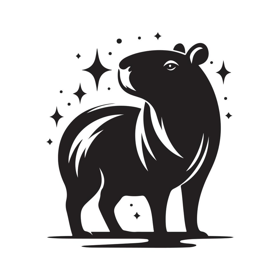 Versatile Capybara Silhouette for Artwork vector