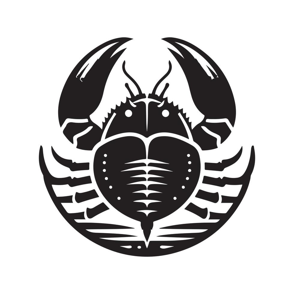 Silhouette of Horseshoe Crab for Branding vector