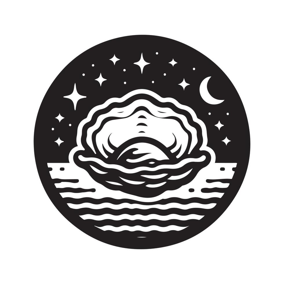 Oyster Silhouette for Website Graphics vector