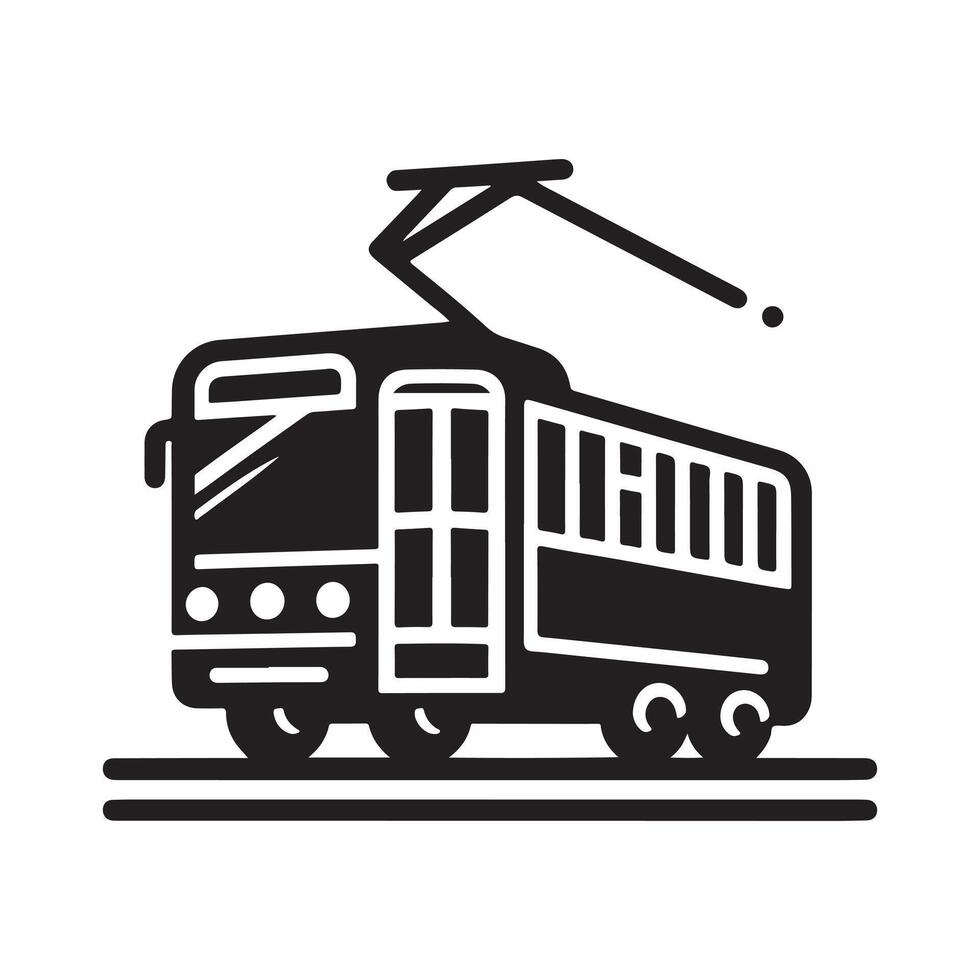 Trolleybus Silhouette Design vector