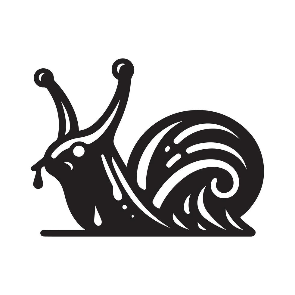 Customizable Slug Silhouette Illustration vector