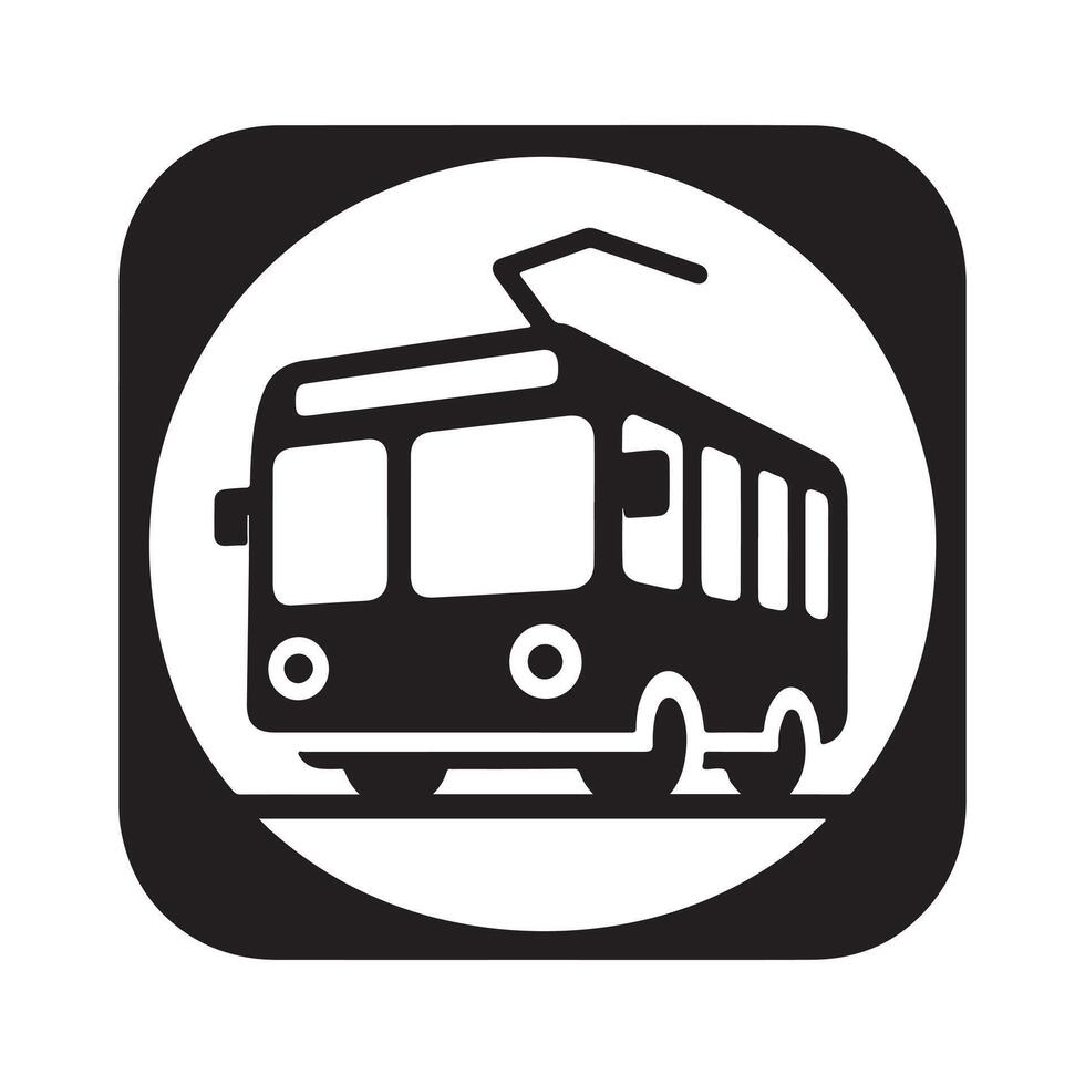 Creative Trolleybus Silhouette for Graphics vector