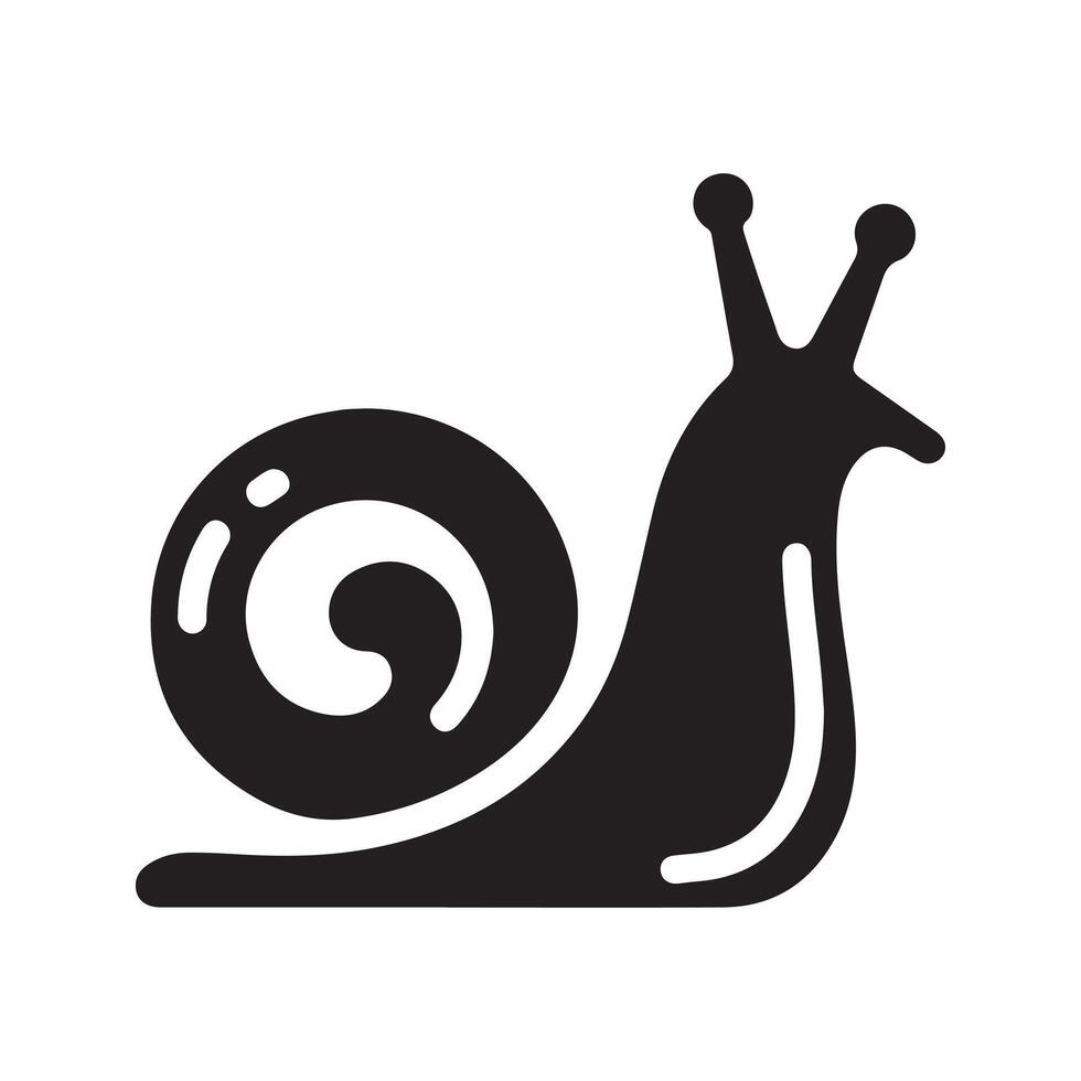 Slug Outline Silhouette for Projects vector