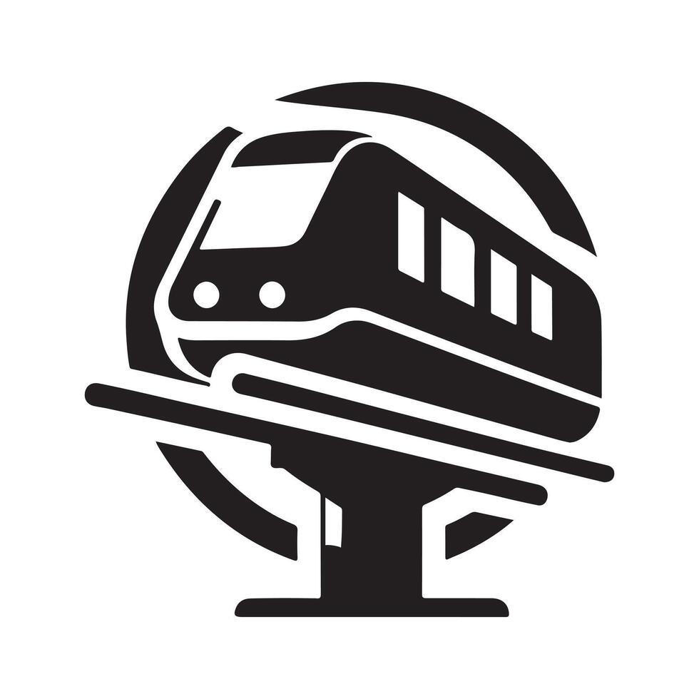 Monorail Silhouette for Signage Design vector