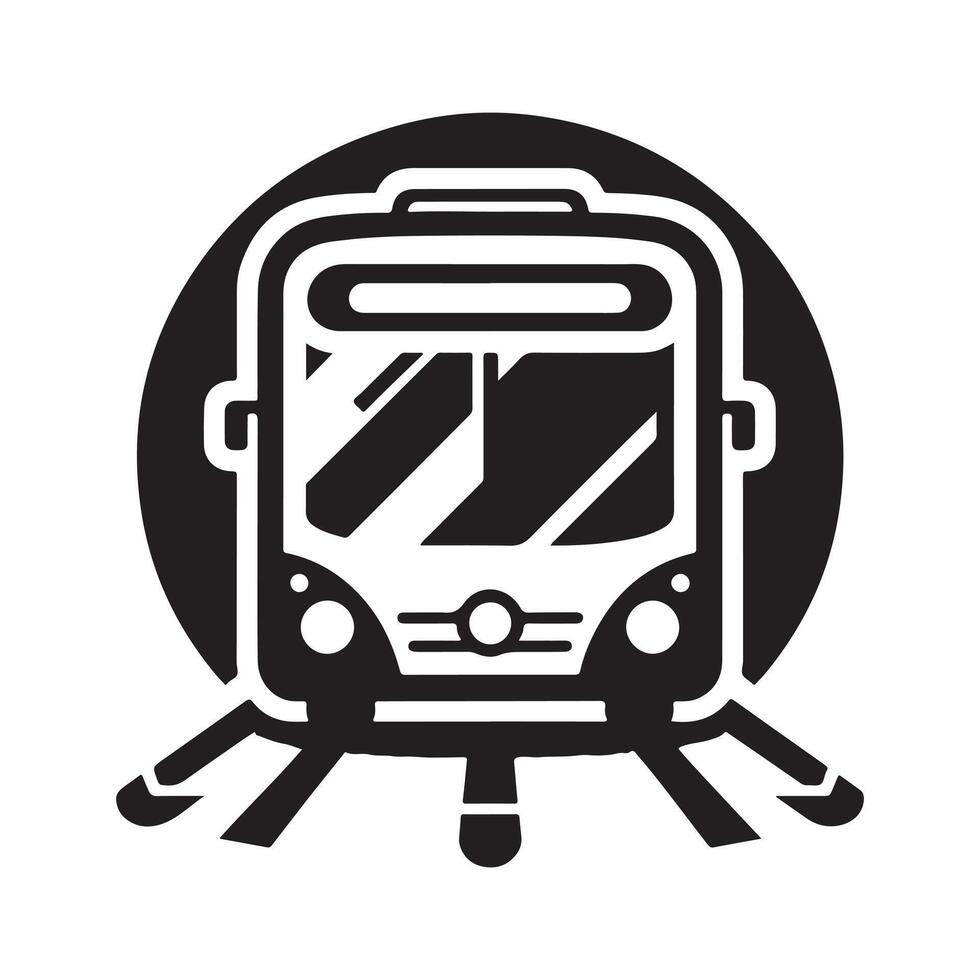 Trolleybus Silhouette for Logo Design vector