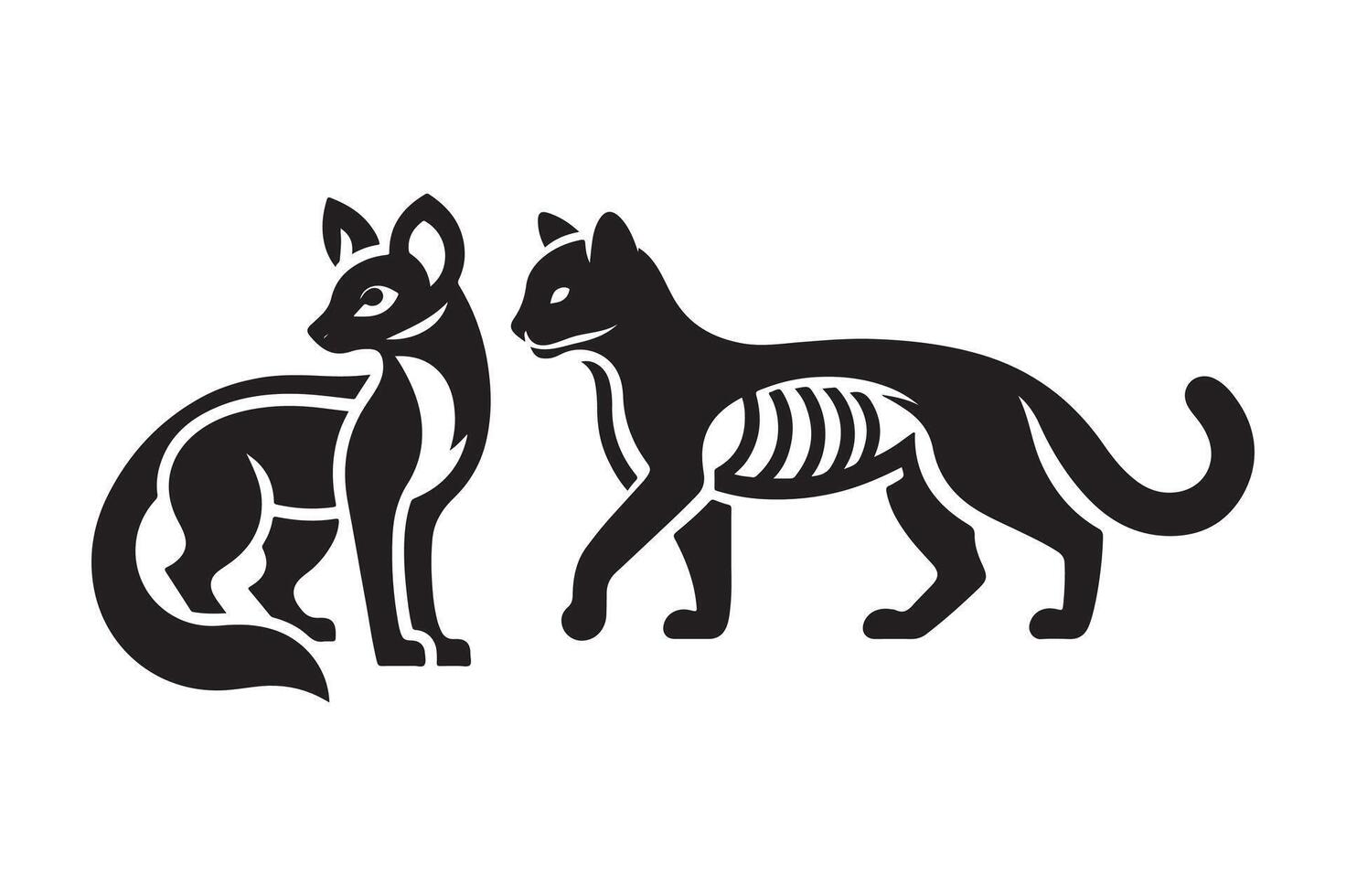 Fossa Silhouette for Creative Projects vector