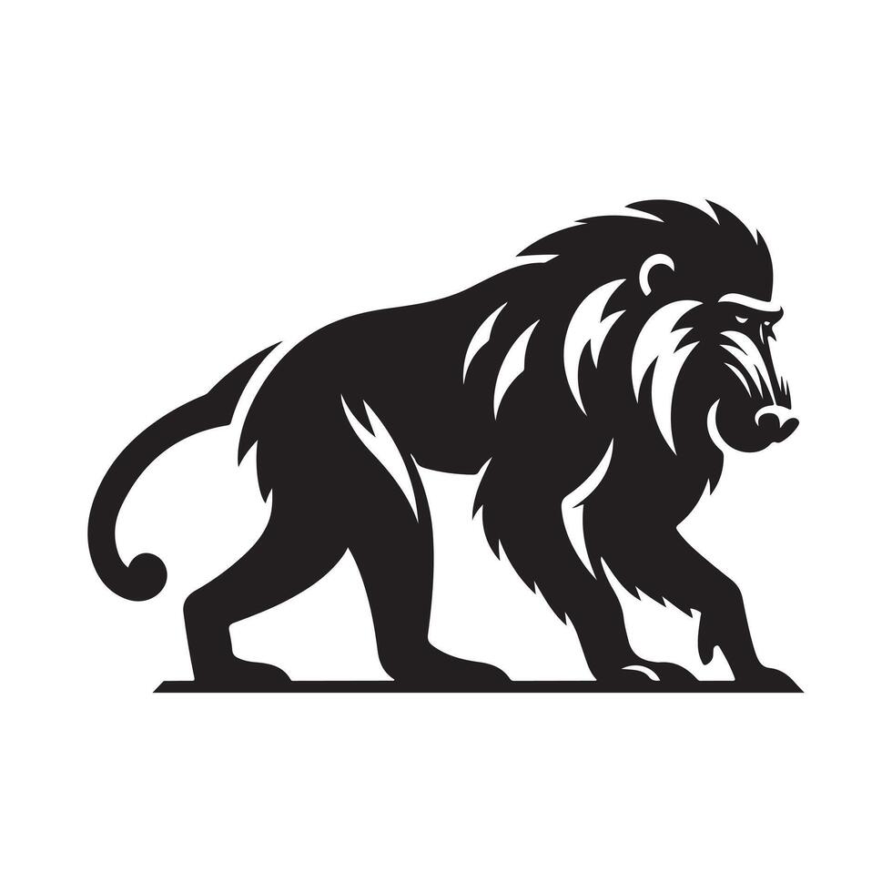 Mandrill Silhouette for Posters and Banners vector