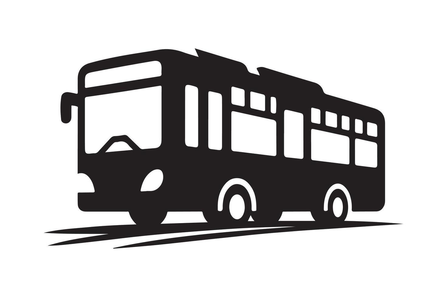 Trolleybus Silhouette for Branding Projects vector