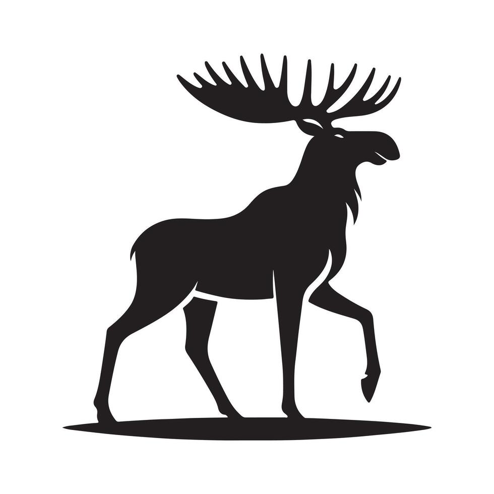Stylish Female Moose Black Design for Web vector