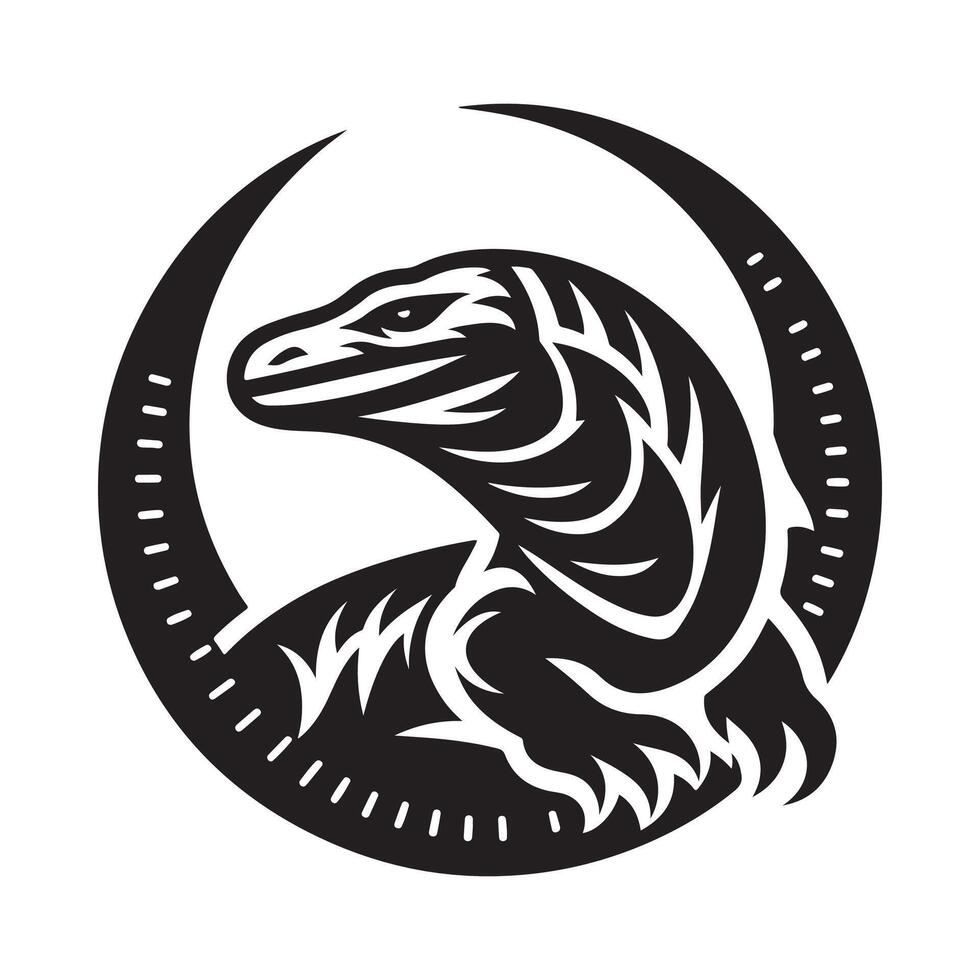 Komodo Dragon Black Silhouette for Creative Projects vector