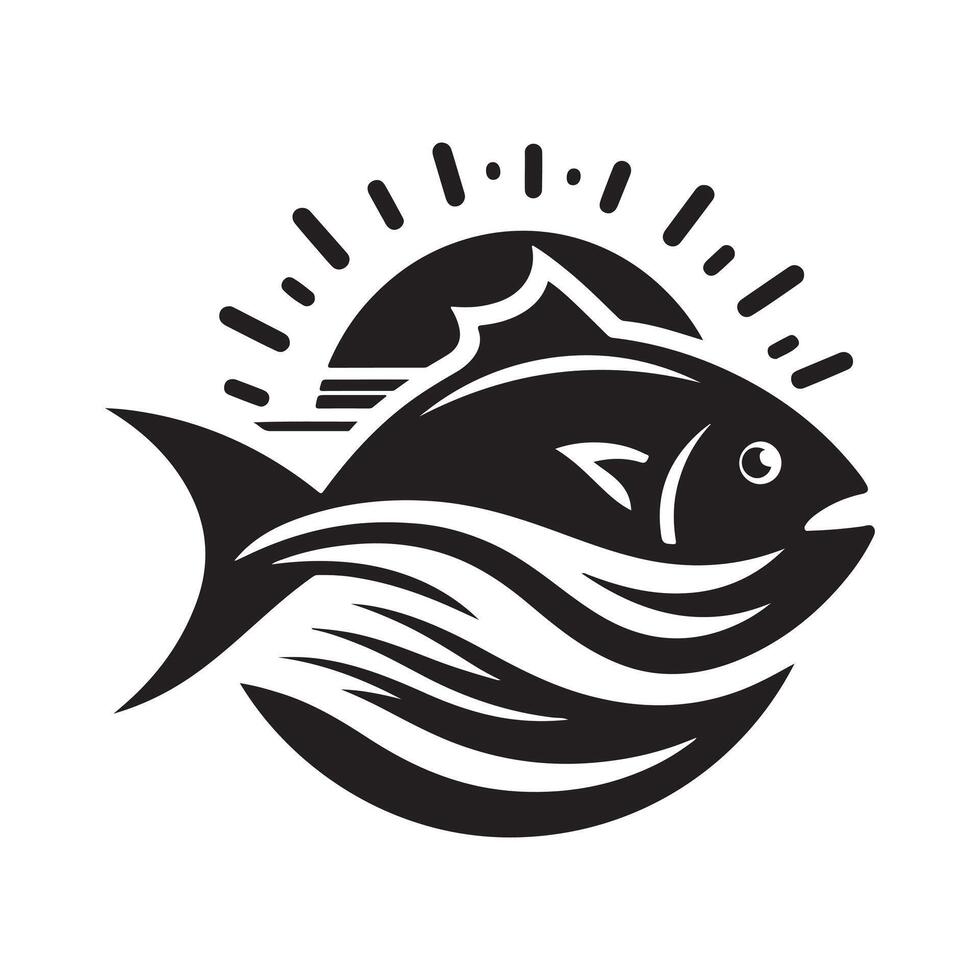 Sunfish Silhouette for Creative Graphics vector