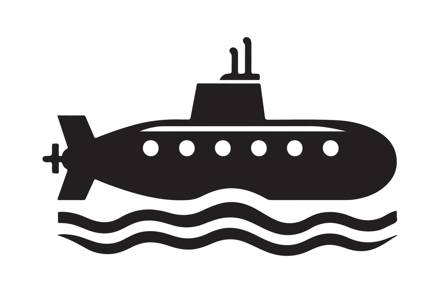 Unique Submarine Silhouette for Stock Graphics vector