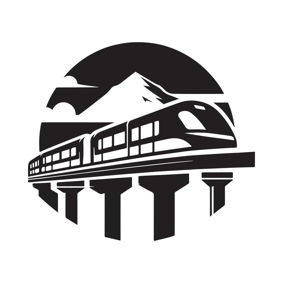 Trolleybus Silhouette for Urban Design vector