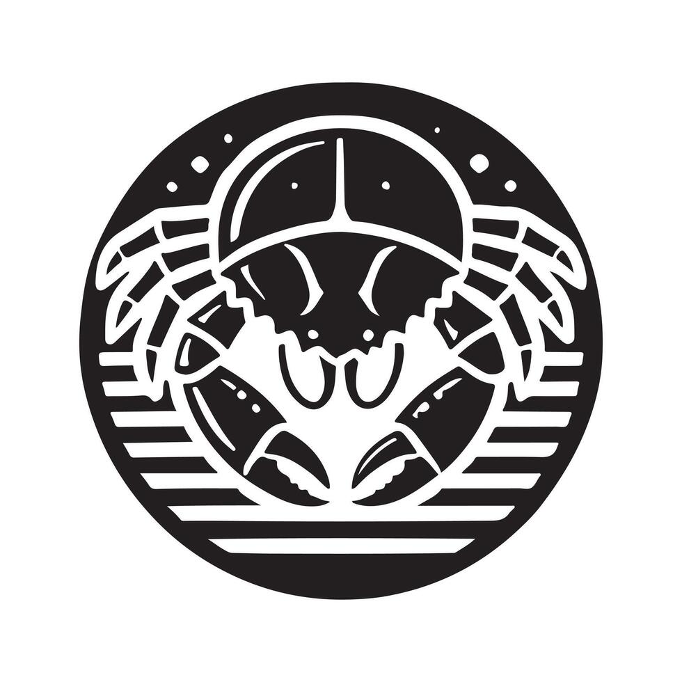High Quality Horseshoe Crab Silhouette for Web Elements vector