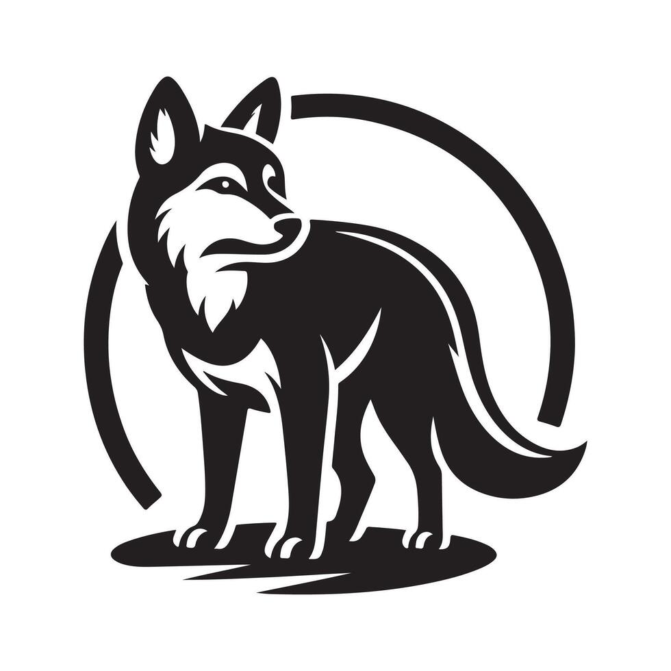 Clean Dingo Silhouette for Branding vector