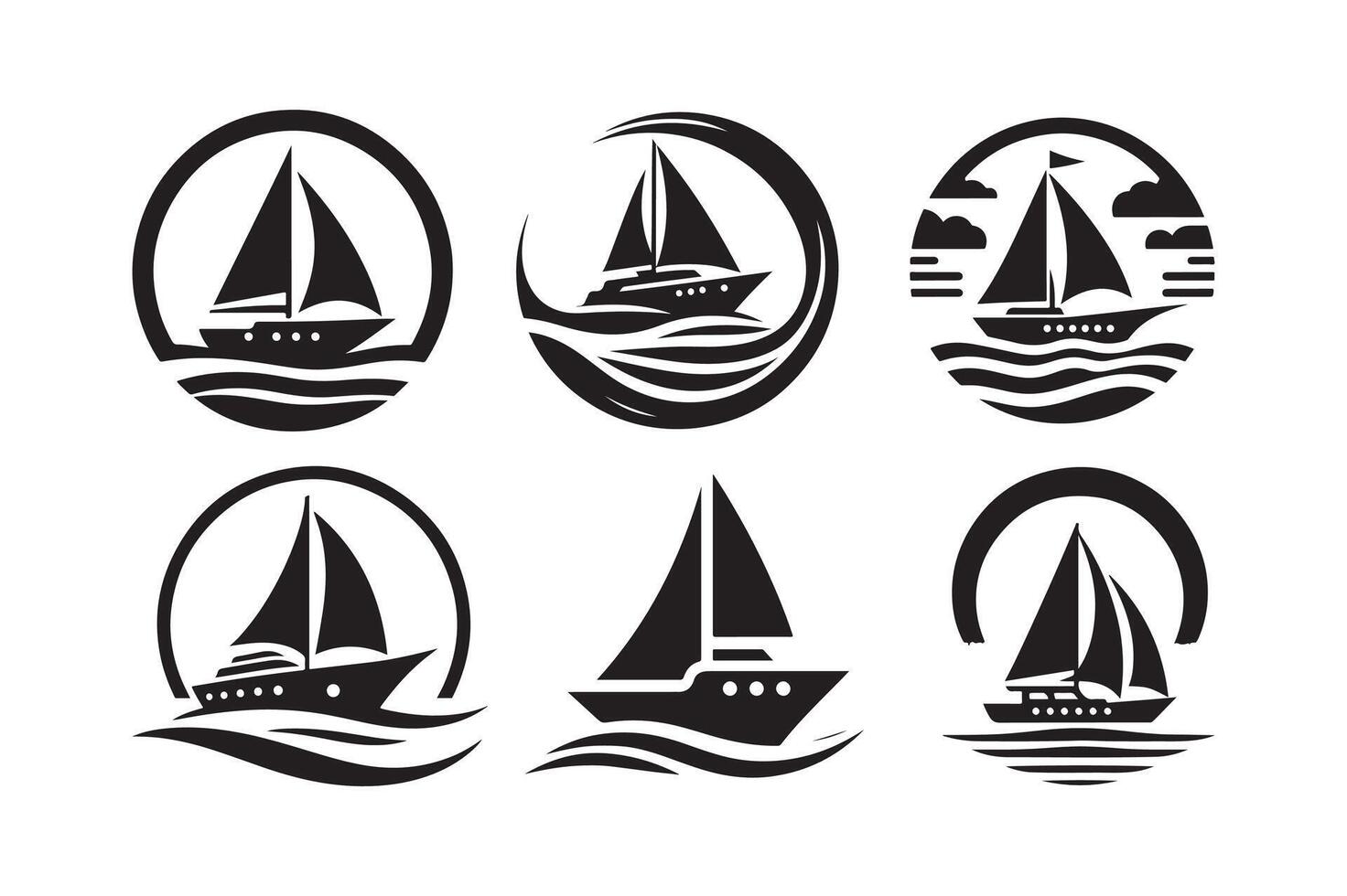 Yacht Silhouette for Nautical Advertising vector