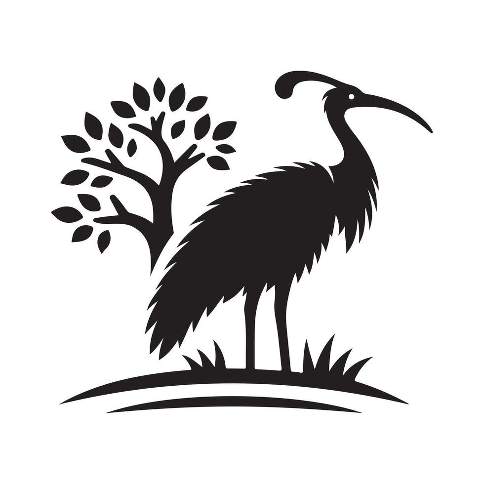 Jabiru Bird Silhouette for Creative Branding vector