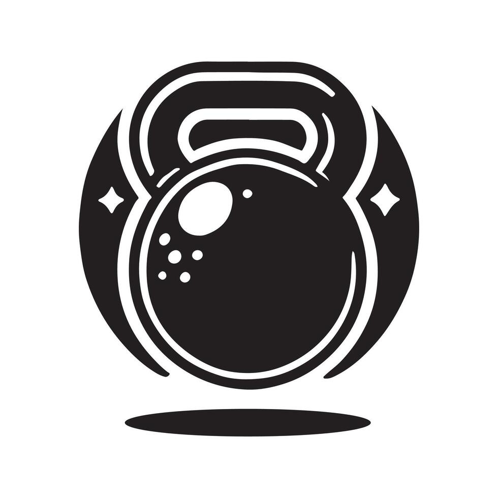 Kettle Ball Silhouette for Web Elements vector