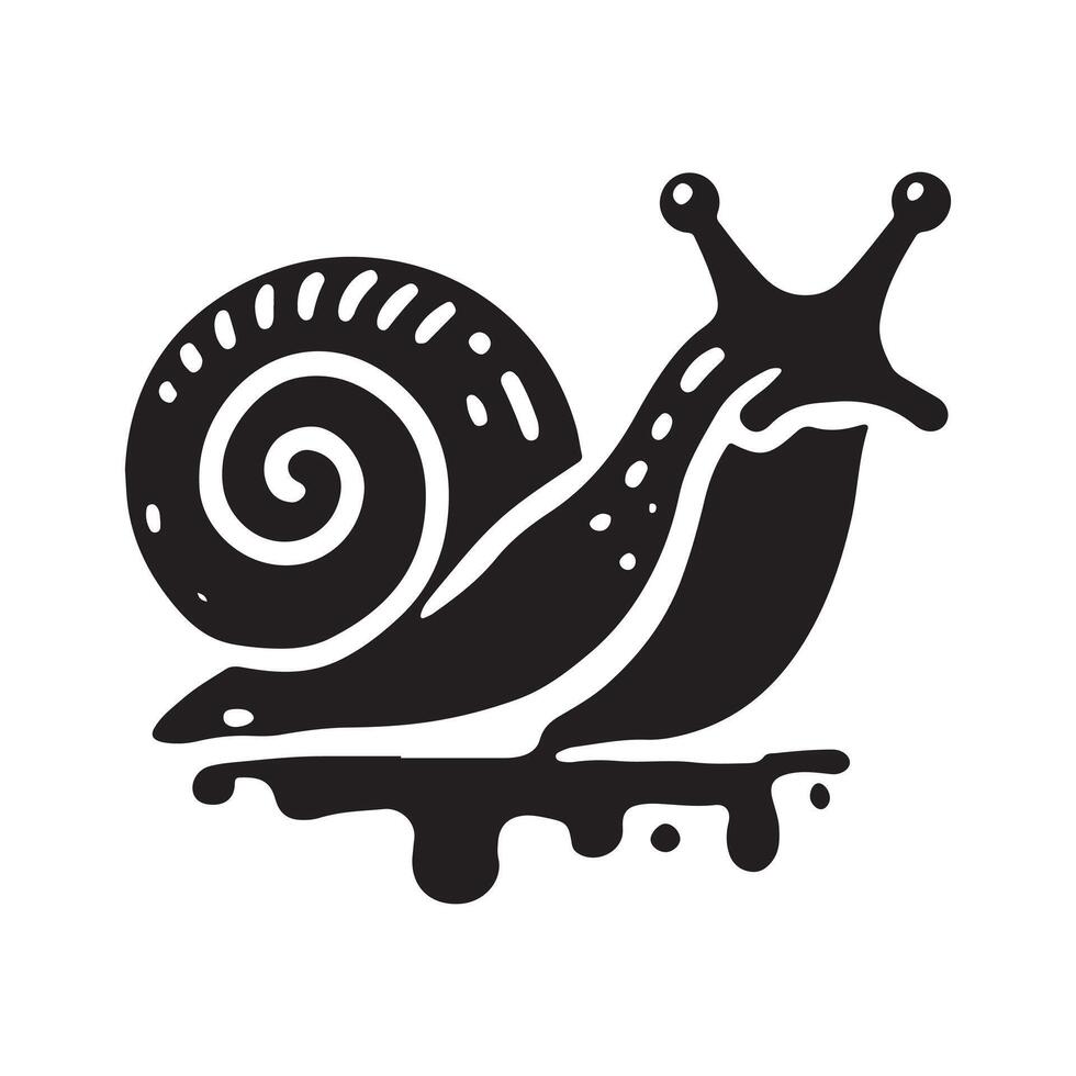 Elegant Slug Silhouette Art for Branding vector