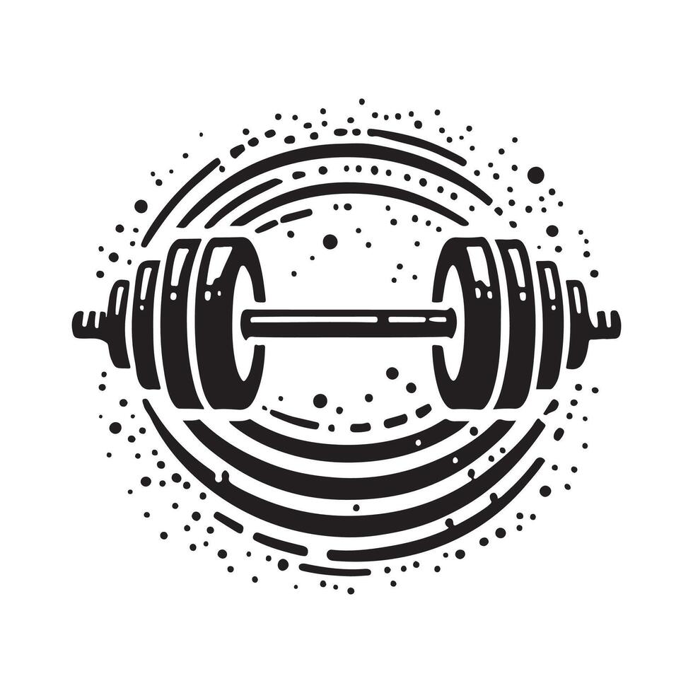 Barbell Silhouette for Digital Art vector