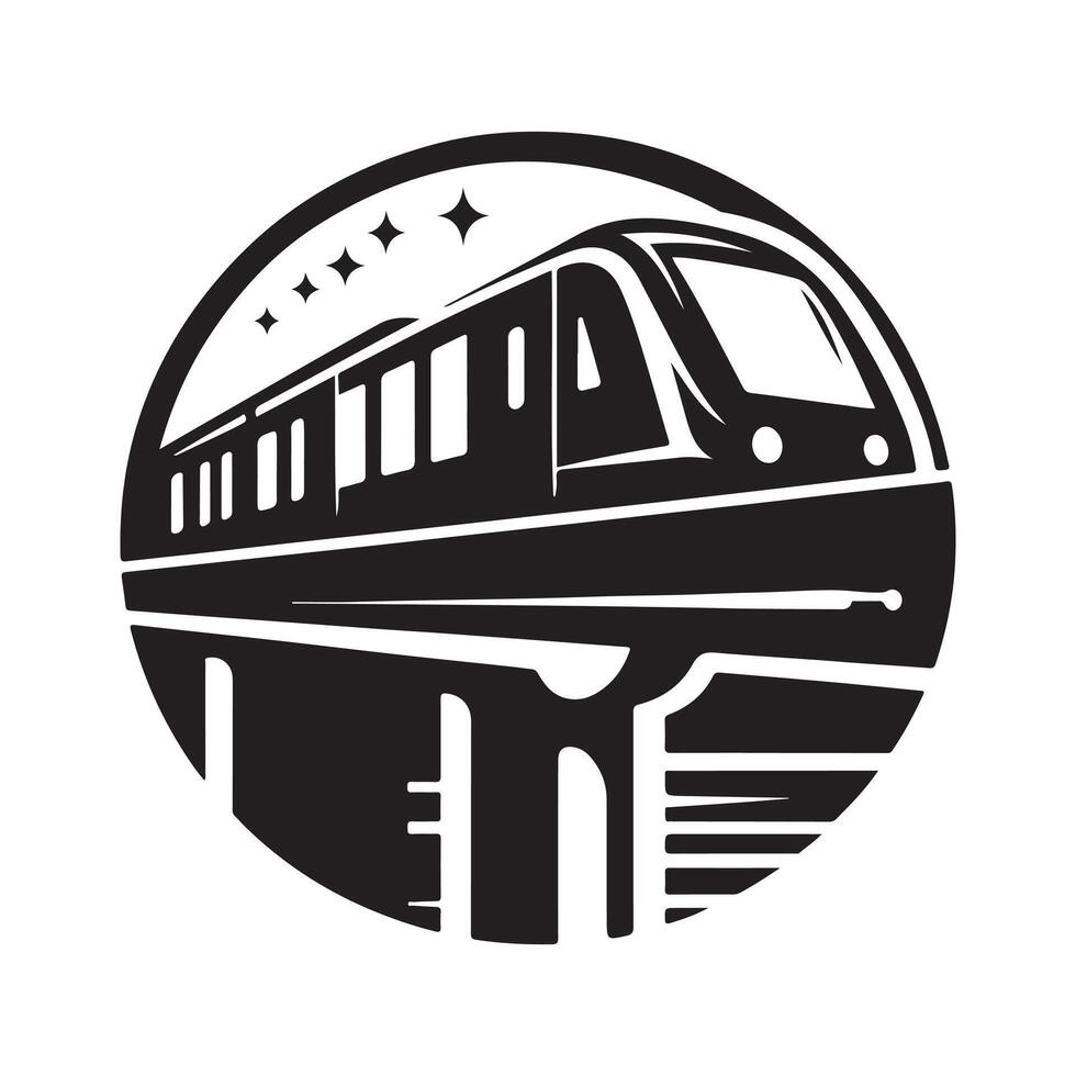 Monorail Silhouette for Advertising Design vector