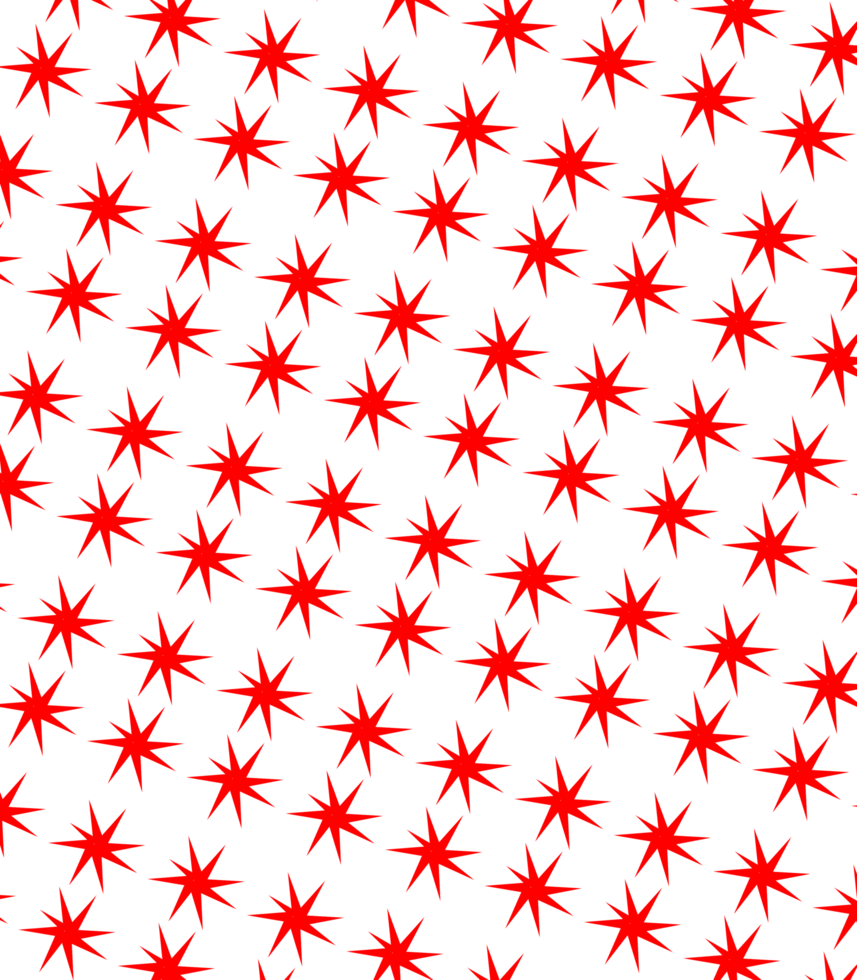 Red Star Pattern on Transparent Background png