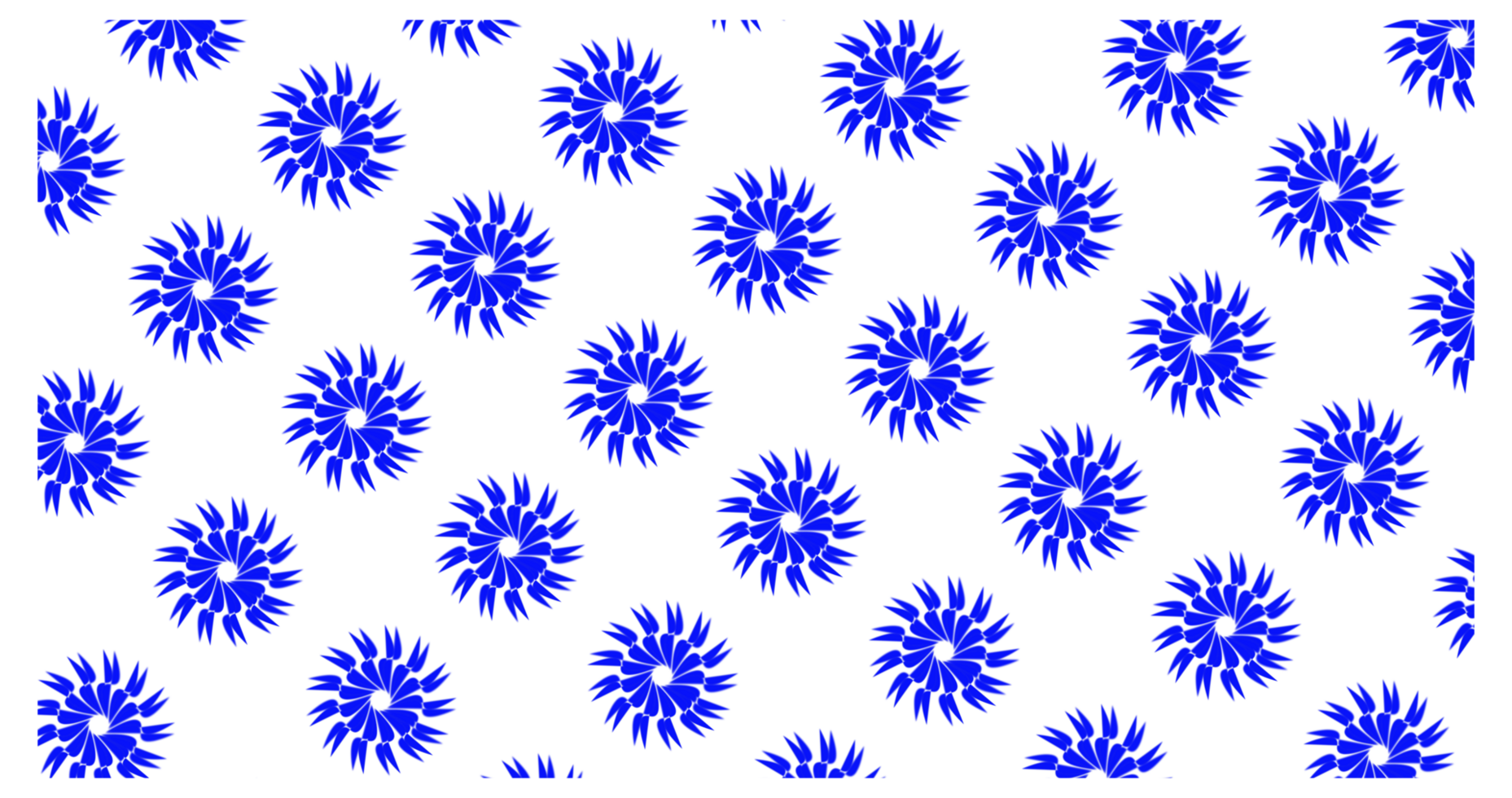 Blue Floral Pattern on White Background png