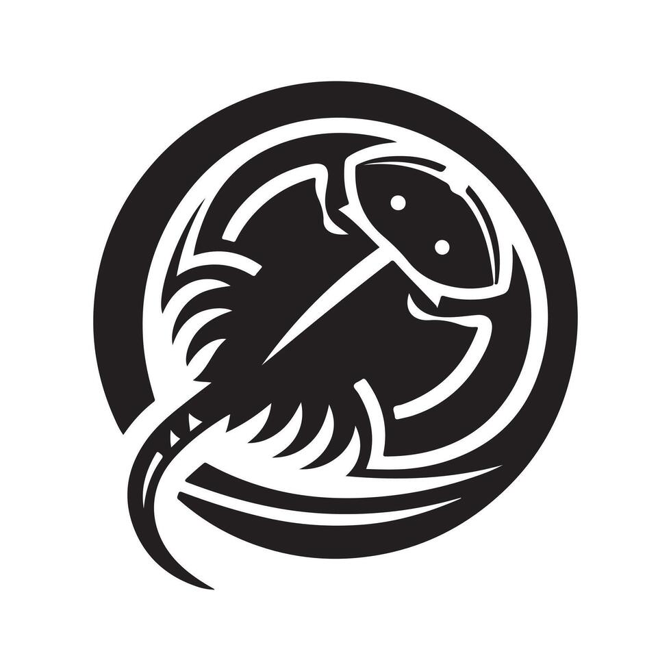 Clean and Simple Horseshoe Crab Silhouette vector